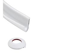 QOXEZY Joint d'étanchéité en caoutchouc PVC blanc de 2 m pour véhicules - Compatible avec les rails de gouttière de voiture, camionnette et camping-car de classe A - Protection flexible et étanche des