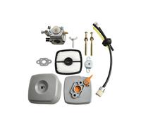 QOXEZY K52 Carburateur Assemblé Compatible avec Coupe-bordure SRM210 - Kit complet de remplacement avec boîtier, couvercle de filtre, joint, fixations et conduite de carburant