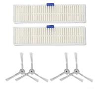 QOXEZY Kit brosse latérale & filtre pour aspirateur ZR740003 Robot Explorer 60 Brosse latérale lavable haute efficacité et kit de filtre