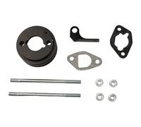 QOXEZY Kit d'adaptateur de filtre à air compatible avec les moteurs HP GX160 & GX200 et mini vélos - Interface d'admission noire durable pour une meilleure filtration et longévité du moteur