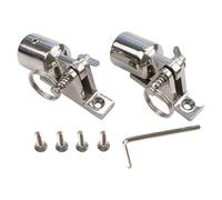 QOXEZY Kit de montage supérieur Bimini en acier inoxydable 316 - Charnières de pont robustes, capuchons à œillets, vis de montage et clé en L pour matériel de voile d'ombrage d'extérieur résistant à