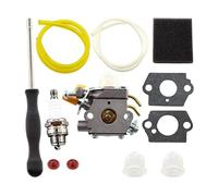 QOXEZY Kit de remplacement de carburateur pour tondeuse à gazon Homelite - Comprend des joints, un filtre à carburant, des tuyaux, une pompe à étincelle et un filtre à air (25 à 46 cc)