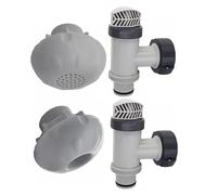 QOXEZY Kit de remplacement de valve à piston de piscine - Comprend 2 valves + buse d'entrée de 3,8 cm et filtre de sortie, s'adapte aux pompes de 1500 à 4000 GPH et chlorinateurs d'eau salée (2