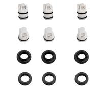 QOXEZY Kit de réparation de pompe triangulaire et quatre coins pour nettoyeur haute pression - Joints d'huile en plastique techniques, clapets anti-retour et joints d'eau en caoutchouc pour équipement