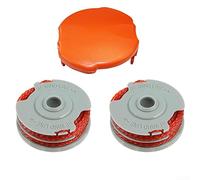 QOXEZY Ligne et couvercle pour débroussailleuse, 2 bobines + 1 capuchon pour débroussailleuse pour Flymo Contour 500 Power Plus 500 et 500XT