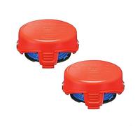 QOXEZY Ligne et couvercle pour débroussailleuse, 2 bobines + 2 capuchons pour débroussailleuse pour Black & Decker GL650 GL660 GL670 GL315 GL655 GL656