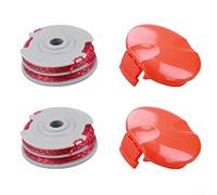 QOXEZY Ligne et couvercle pour débroussailleuse pour Flymo Contour FLY021, FLY060, double bobine et ligne de rechange