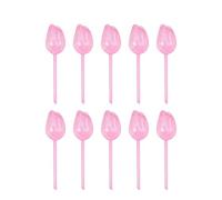 QOXEZY Lot de 10 arrosoirs automatiques pour boules d'arrosage de type tulipe pour une hydratation constante des racines, convient pour la maison, le bureau et le jardin (rose)