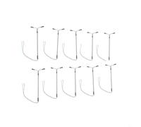 QOXEZY Lot de 10 lampadaires LED de calibre OO pour modèles de chemin de fer Blanc 14 cm de haut pour gare et cour