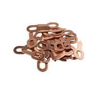 QOXEZY Lot de 100 anneaux de traction droits pour soudage par points, panneau de carrosserie de voiture, kit d'outils de réparation de rondelle de tirage, consommables pour machine à souder par points