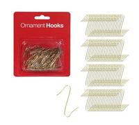 QOXEZY Lot de 100 crochets en métal en forme de S pour boules de Noël, décorations en vert, or, argent (4 cm)