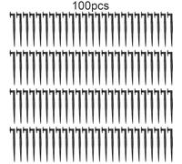 QOXEZY Lot de 100 tiges d'insertion d'irrigation micro-goutte à goutte - Connecteurs en plastique noir de 20 cm compatibles avec les buses d'égouttement standard, accessoires de cour et de jardin