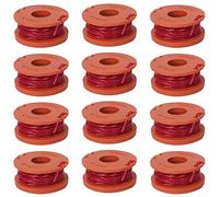 QOXEZY Lot de 12 bobines et fil pour débroussailleuse pour WORX GT/WG 150, 151, 155E, 163E, 169E