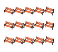 QOXEZY Lot de 15 sièges de chemin de fer à l'échelle 1:87 en plastique pour train, diorama, décoration de paysage, plate-forme de meubles
