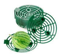 QOXEZY Lot de 16 supports pour plantes en plastique durable et support de melon pour jardin, design peu encombrant anti-pourriture (vert)