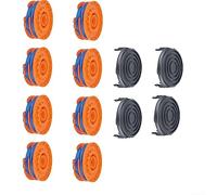 QOXEZY Lot de 2/4/6/8 bobines de fil avec couvercle de bobine pour débroussailleuse Ozito LTR-529U, bobine d'alimentation automatique pour débroussailleuse pour Worx WG119E, bobine avec fil de 1,5 mm