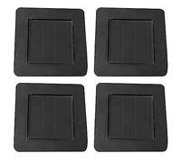 QOXEZY Lot de 2/4 lampes solaires, couvercle de lanterne à panneau solaire, boîte à cellules solaires, boîtier de batterie carré en plastique, pièces de rechange pour lanternes suspendues d'extérieur