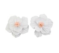 QOXEZY Lot de 2 décorations murales en papier crépon pour anniversaire, mariage, crèche, lanternes, 20 cm, 25 cm, 30 cm - Blanc, rose, marron, noir, violet clair, violet foncé, bordeaux, pêche, rouge