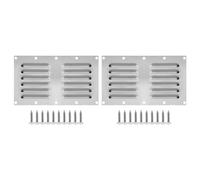 QOXEZY Lot de 2 panneaux d'aération en acier inoxydable (grade 304) pour zones de cuisson extérieures et aérations de toit - Compatible avec les grilles de barbecue et les systèmes de fondation, 23 x