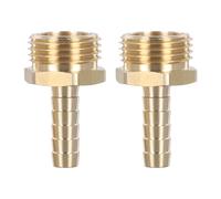 QOXEZY Lot de 2 raccords de tuyau en laiton pour une utilisation dans le jardin - Compatible avec les filetages extérieurs 3/8", 1/2", 5/8" et 3/4" + filetage extérieur GHT 3/4", pour connecteurs