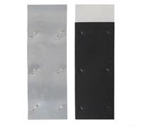 QOXEZY Lot de 2 silencieux de gouttière réglables pour réduction du bruit, dos en métal antirouille avec devant en coton absorbant, personnalisable pour différents modèles de tuyaux de drainage, noir