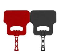 QOXEZY Lot de 2 ventilateurs de barbecue à manivelle pour barbecue dans le jardin et pique-niques en plein air - Ventilateur à combustion portable léger - 32 cm x 21 cm - Noir et rouge