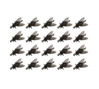 QOXEZY Lot de 20 appâts souples pour pêche à la mouche avec appât, aspect réaliste et hameçons tranchants pour truite, saumon, bar et crapat en eau douce et eau salée