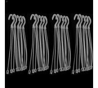 QOXEZY Lot de 20 cintres en plastique pour pots de fleurs blancs de 36 mm - Crochets de jardin robustes pour suspendre des pots hors sol, compatibles avec la plupart des modèles de pots de fleurs