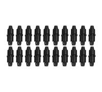 QOXEZY Lot de 20 raccords économiques pour arrosage extérieur - Connecteurs en polyéthylène noir compatibles avec les tubes goutte à goutte standard
