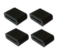 QOXEZY Lot de 4 accessoires pour friteuse à air à base de silicone, coins de feuille de cuisson à la vapeur, housses de protection carrées pour friteuses à air, performance constante