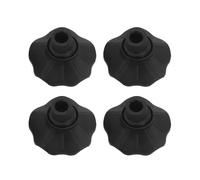 QOXEZY Lot de 4 housses élastiques en plastique pour pieds de meubles - 14 mm - Pour chaises de patio et camping en plein air - Noir