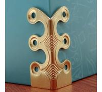 QOXEZY Lot de 4 protections d'angle en cuivre pur antique pour la maison et le jardin, en laiton massif pour mur et bureau, 48 mm