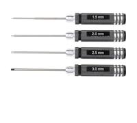 QOXEZY Lot de 4 tournevis hexagonaux RC Tool 1,5 2,0. 3,0 mm | Cet ensemble de tournevis hexagonaux en alliage d'acier offre un ajustement précis pour différents modèles de télécommande.