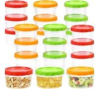 QOXEZY Lot de boîtes de conservation alimentaire avec couvercles empilables anti-fuite pour un stockage sécurisé des aliments, pour un matériau PP sûr, pour une utilisation pratique à la maison ou en