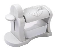 QOXEZY Machine à raviolis automatique pour raviolis Empanadas Potstickers, presse manuelle avec mécanisme de pliage et de scellage, matériau ABS, blanc, pour usage domestique et cuisine