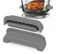QOXEZY Manchon de poignée en silicone pour Crispi Crispi Glass pour friteuse à air, conteneurs en verre Cleancrisp de 2,5 QT 6 QT, résiste à la chaleur jusqu'à 500 °C, poignée antidérapante, facile à