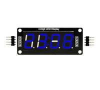 QOXEZY Module d'affichage LED à 4 chiffres 7 segments 5 V 1,4 cm | Dispose d'un affichage à quatre chiffres de 1,42 cm à sept segments avec affichage clair des heures et des minutes intégrés.