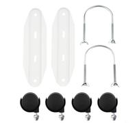 QOXEZY Oil Ting Lot de 2 supports de poulie de radiateur hydroélectrique spécial chauffage électrique Support de poulie mobile Base universelle Roulettes pour chauffage électrique - Noir