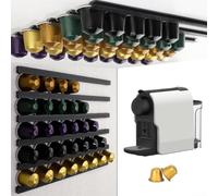 QOXEZY Organiseur de capsules pour et autres marques, support en plastique blanc avec ajustement sécurisé pour les dimensions standard des capsules, solution peu encombrante pour machine à café
