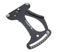 QOXEZY Outil professionnel pour mesurer la tension des rayons de vélo - Construction en alliage d'aluminium CNC, 195 x 120 mm, comprend un tableau de comparaison de tension pour un ajustement précis