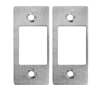 QOXEZY Plaque de gâche pour cadre à grand trou et à bord étroit, kit de réparation de serrure de porte en acier inoxydable avec vis, compatible avec les pênes dormants standard