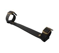 QOXEZY Poignée réglable en cuir pour cadre de vélo - Poignée de transport pour vélos pliables et pleine grandeur, 22,9 x 2,8 cm, 30 g (noir)