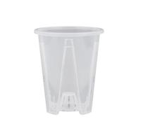 QOXEZY Pots de fleurs en plastique transparent avec trous de drainage ventilés - Pots à orchidée épais sans BPA pour phalaenopsis, plantes grasses, maison, bureau et jardin (12 cm)