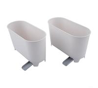 QOXEZY Poubelle de cuisine réutilisable en polypropylène, taille compacte avec guide d'eau rotatif à 180°, pour le rangement des éponges, panier de vidange d'évier de cuisine (blanc)