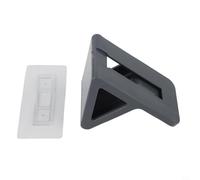 QOXEZY Repose-pieds pour pédicure de douche, pour le rasage, bord supérieur lisse, dos solide pour un placement sûr sur des carreaux lisses et du verre, pas de dommages au mur, 16 x 9 x 9 cm (noir)