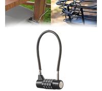 QOXEZY Serrure à mot de passe en fil d'acier pour porte de réfrigérateur idéale pour l'extérieur et l'intérieur avec acier souple offrant un accès facile à vos articles