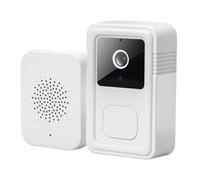 QOXEZY Sonnette vidéo sans fil pour KEMENT, interphone bidirectionnel, réception longue distance, fonction de changement de voix, convient pour la sécurité de la maison (blanc)