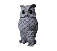QOXEZY Statue de hibou en résine pour décoration de jardin - pour décoration de pelouse extérieure durable avec motif symbolique de sagesse, idéal pour la cour, le porche et les pendaisons de