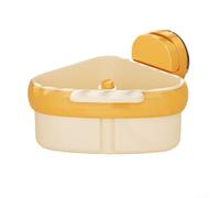 QOXEZY Support d'angle à ventouse pour évier avec panier en maille résistante à la rouille pour une capture efficace des déchets alimentaires et une protection contre les écoulements (orange)