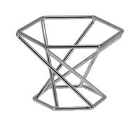 QOXEZY Support de baseball robuste en acier au carbone pour balles de baseball, softball et tennis - Support multifonction pour souvenirs de sport, 53 x 52 x 41,5 cm (argenté)